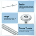 thumbnail image 4 of Uxcell 4 Set Bed Frame Bolts, M6 x 120mm Hex Socket Head Screws Bolts Barrel Nuts Bunk Bed Bolts Furniture Screws with Rice-shaped Head Barrel Nut for Chairs Cots, Silver, 4 of 6