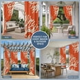 thumbnail image 3 of Outdoor Curtains for Patio Waterproof, Nautical Coastal Grommet Gazebo Curtains Drapes for Porch, Pergola,Backyard,Outside, 2 Privacy Panels 54 x 84 Inch, Ocean Coral Print Orange White, 3 of 9