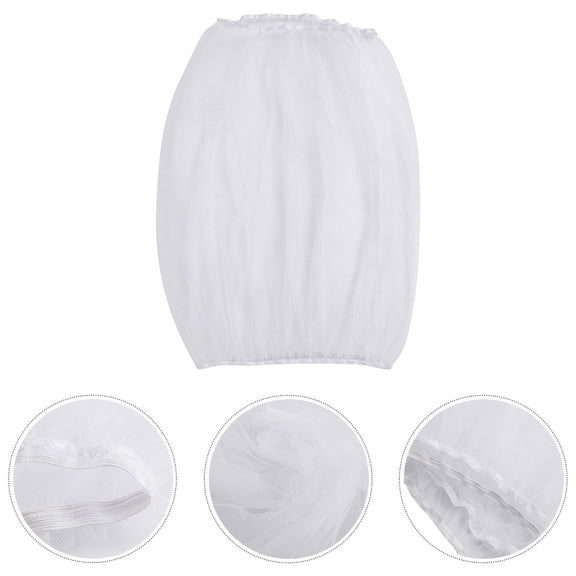 NIAIZEK White Elastic Mesh Bird Cage Cover, 1 Pc, Breathable Protective Netting to Escape and Spread