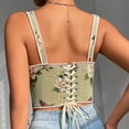 thumbnail image 4 of Brasier sin Varillas Mujer Corsé de Tirantes para Mujer con Chaleco Retro Floral, Liguero Floral Que Envuelve El Pecho y Se Ata Al Cuerpo. Mediana, 4 of 7
