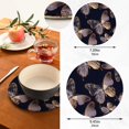 thumbnail image 3 of Decorative Butterflies Trivet Mats Pot Holders Cotton Woven Non-Slip Heat Resistant for Hot Pots Pans Pats for Cooking Baking Set of 2, 3 of 7