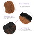 thumbnail image 3 of Wavy Ponytail Hair Extension for Women Concert Light Brown Synthetic Heat Resistant Hairpiece Wrap 1Pcs, 3 of 4