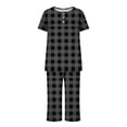 thumbnail image 4 of Otvok Womens Short Sleeve Sleepshirt and Pants Sets Loungewear Pajamas with Pockets, 4 of 6