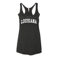 thumbnail image 2 of Wild Bobby State of Louisiana College Style Women Tri-Blend Racerback Tank Top, 2 of 6