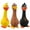 3pcs-3colors, variant on JUNWELL 3 Packs Latex Rubber Chicken Duck Squeaky Dog Toys Interactive Funny and Non-Toxic Fetch Play Reduce Anxiety Small Medium Dogs