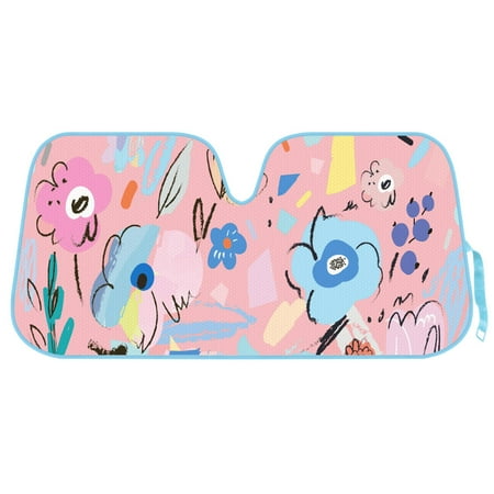 Flower Drawing Auto Sun Shade for Car SUV Truck - Pretty in Light