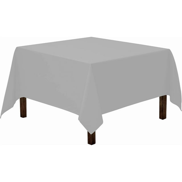 Nappe Carrée x Nappe Carrée Charbon pour Tables Carrées Ou Rondes en Polyester Lavable, Idéale pour Buffets, Fêtes, Soupers des Fêtes, Mariages et Plus