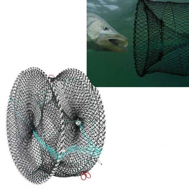 Peahefy Fishing Net,Portable Collapsible Crab Traps Foldable Crabbing Net  for Lobster Shrimp Cast Mesh Fishing Accessories,Crab Trap