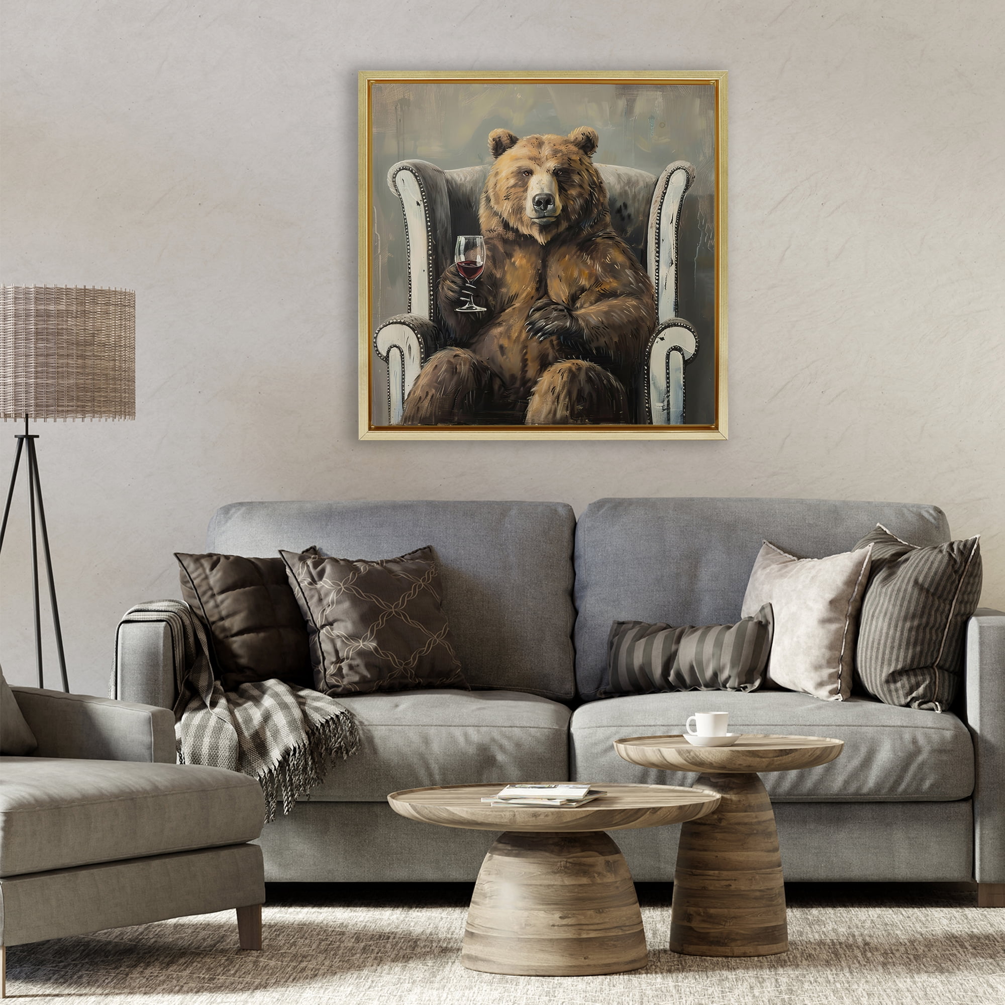 Stupell Industries It Was A Rough Day Gold Framed Floater Canvas Wall Art, design by Tina LeCour