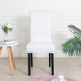 thumbnail image 3 of Chair Covers for Dining Room Set of 6 Pack Stretch White Chair Slipcovers for Parson Chairs 6 Pieces Washable Removable, 3 of 6