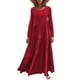 thumbnail image 5 of Vestido de otoño con dobladillo asimétrico Vestido holgado de gran tamaño para mujer Traje de vacaciones de línea A, 5 of 8