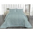thumbnail image 2 of Ambesonne Coast Quilted Bedspread Set 3 Pcs, Summer Pop Art Seashell Print, King, White Reseda Green, 2 of 4