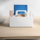 thumbnail image 5 of Cesta De Almacenamiento, Organizador Apilable, Caja De Escritorio Con Separador, Para Dormitorio, Hogar U Oficina, Color Blanco, 5 of 8