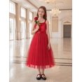 thumbnail image 3 of Arshiner Flower Girls Dresses Sleeveless Formal Wedding Princess Dress | Maxi-Length Tulle, Junior Bridesmaid Dress for Girl, Embroidered Birthday Party Dress Ball Gown, 3 of 5