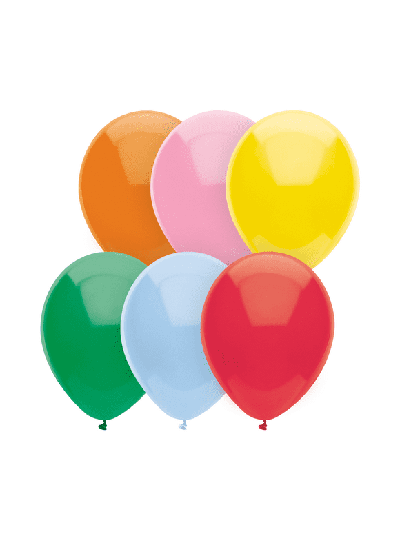 Way to Celebrate All Occasion Latex Balloons 12" Assorted Color, 72 Count Bag, For All Ages