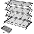 thumbnail image 4 of 2/3/4-Tier Collapsible Cooling Rack, Adjustable 3-Setting Stackable Wire Rack for Baking, Roasting & Drying, Space-Saving Kitchen Organizer for Cookies & Cakes, 4 of 4