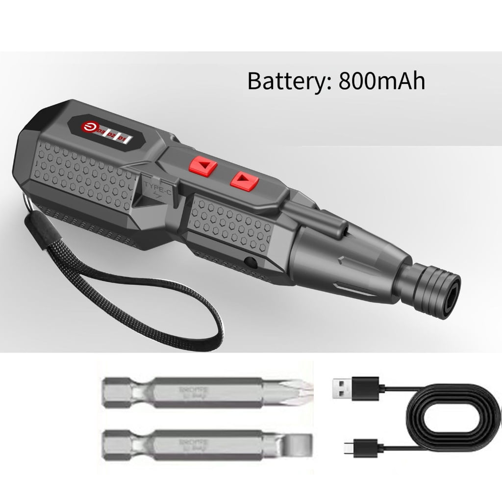 Cordless Electric Screwdriver Set 13Bits Double LED Lights Compact Design
