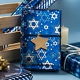 thumbnail image 4 of HOMERAL Hanukkah Wrapping Paper Roll Set- 17 X 120 in Per Roll(42.5 sq.ft.ttl.) Navy Blue with Metallic Shine, 4 of 7