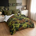 thumbnail image 2 of Manfei Retro Mosaic Camo Twin Bedding, Old Fashion Style Bedding Comforter Set, Olive Green, Gamepad Reversible, 7 Pieces, 2 of 6
