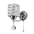 thumbnail image 2 of Modern Wall Sconce Crystal ,  Bedside Wall Mount Light Fixture Wall Lamp Light with E26 /27 Socket for Living Room Bathroom Bedroom and Hallway（No Bulbs）, 2 of 11