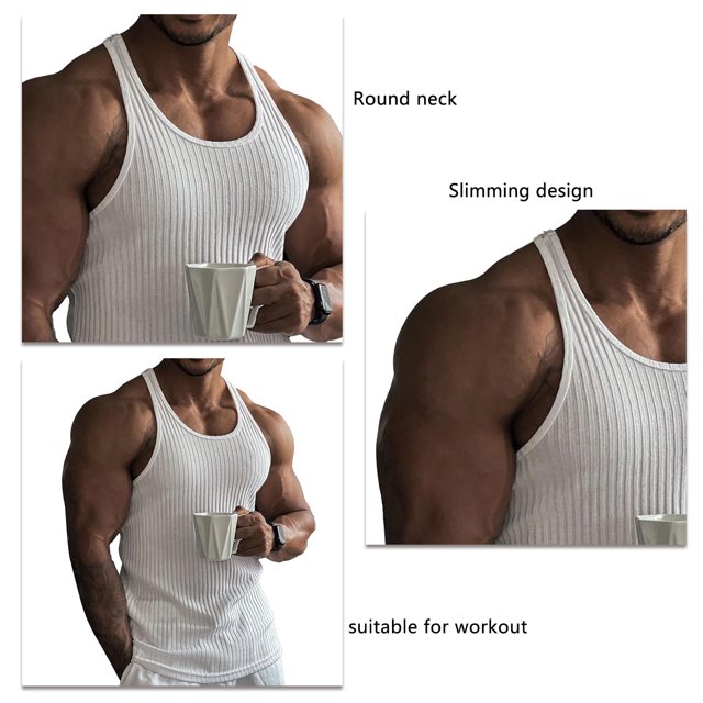 Camisa de entrenamiento para hombre, camisa sin mangas para hombre, camisa redonda sin mangas para hombre, camisa sin mangas musculosa con acabado de lujo