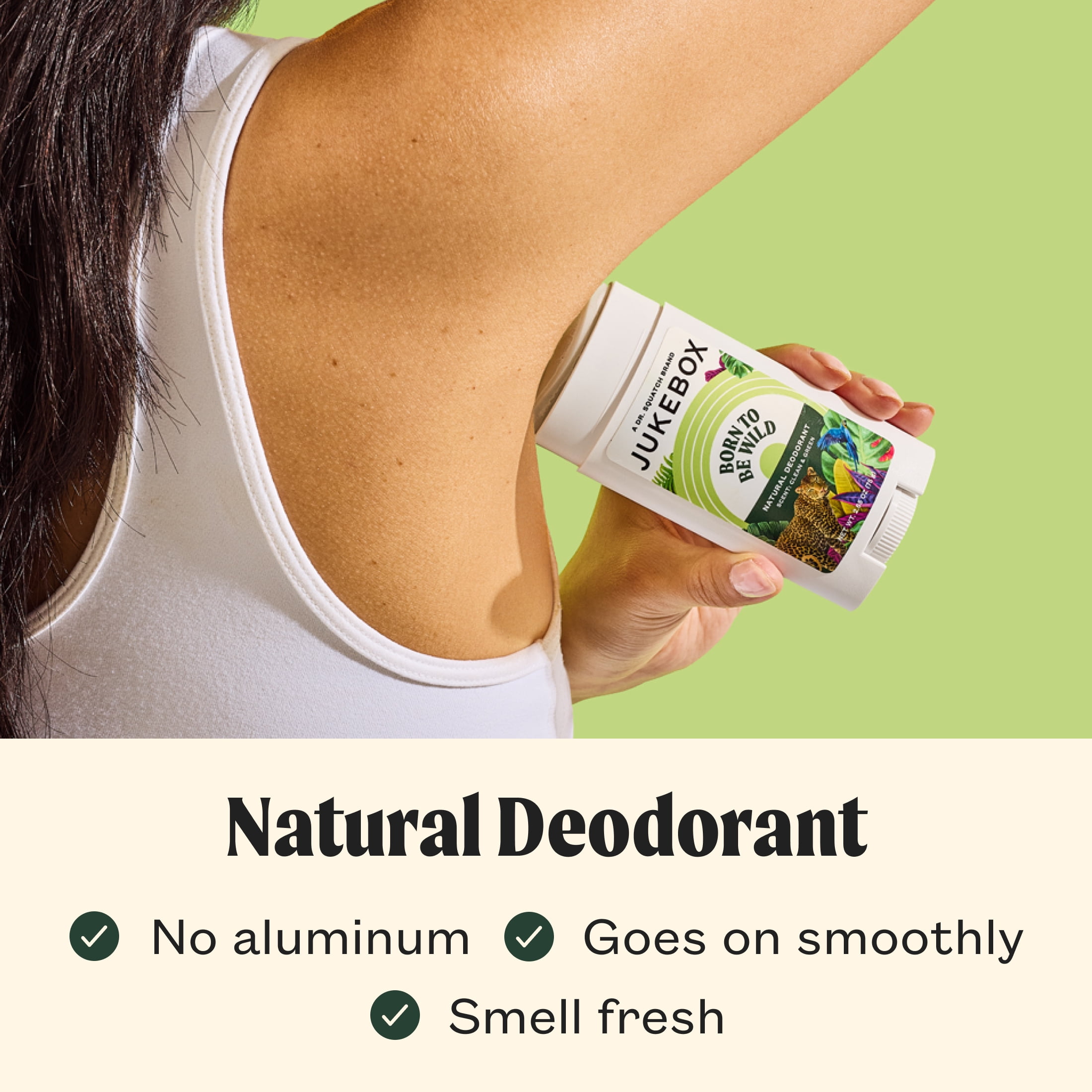 Jukebox Born To Be Wild Natural Deodorant Aluminum Free Deodorant for Women, 2.65 oz