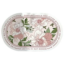 Hgallory Floral Non-Slip Bath Mat for Bathroom Toilet, Household Water Absorbing Floor Mats for Entrance Bedroom, Flower Pattern Home Decor Rubber Quick Dry Door Mat, 16"x24", 1 Pack, D, Oval