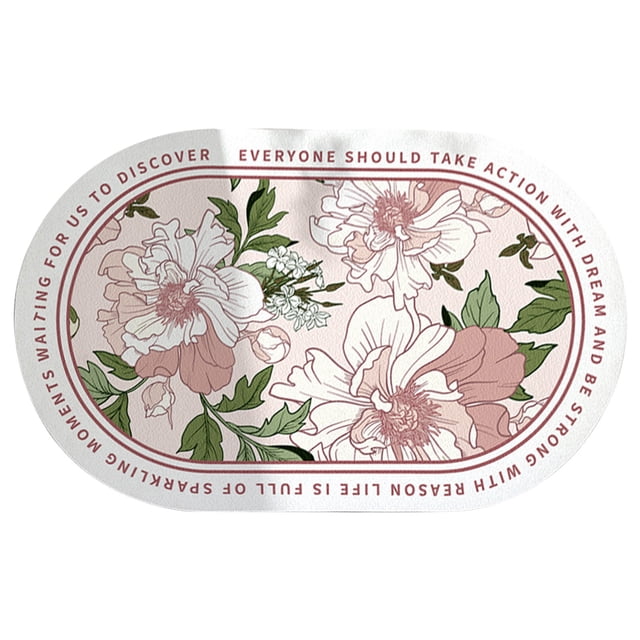 Yhmxh Small Fresh Bathroom Thickened Absorbent Floor Mats Bathroom Door Non-slip Mats Toilet Bathroom Quick-drying Mats Washable Rug Anti-slip Rug Decorative Rug Rugs for Living Room Outdoor Rug