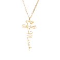 thumbnail image 2 of Collar con colgante de flor de nacimiento jinwen Acero inoxidable Marzo, 2 of 8