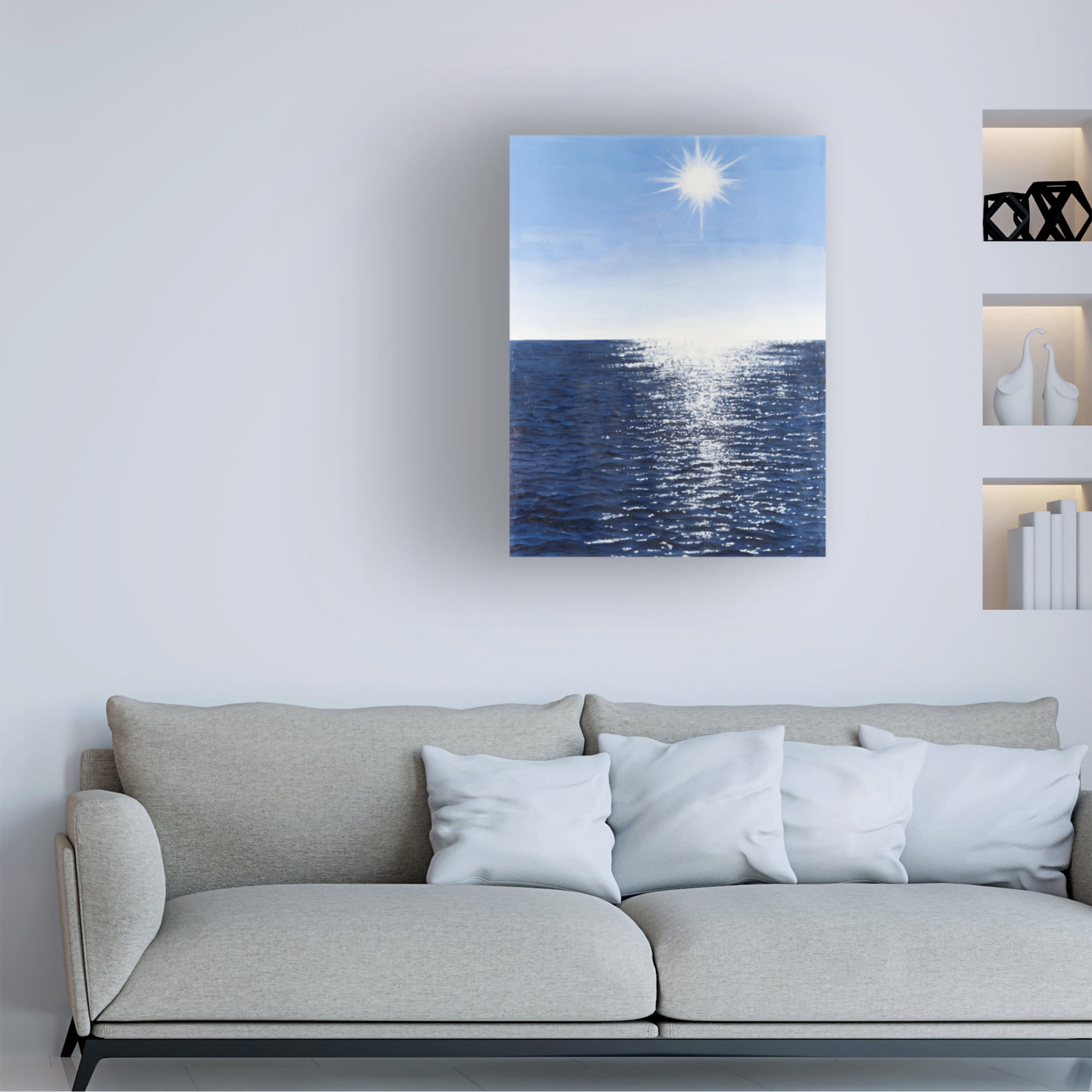 Canvas Wall Art - Michael Willett 'Solar Glitter II' Wall Art for Living Room, Bedroom, or Office Décor by Trademark Fine Art - 35 x 47 Inches