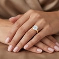 thumbnail image 4 of Rosec Jewels Lab Grown Diamond Engagement Ring 4 Carat - IGI Certified - E-VS1 Quality - Big Diamond Solitaire Ring for Women, 18K Yellow Gold, US 5.00, 4 of 8