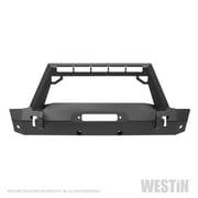 Westin 59-80085 WJ2 Stubby Front Bumper w/LED Light Bar Mount - Black Textured Fits select: 2020 JEEP WRANGLER, 2021 JEEP WRANGLER UNLIMITED SPORT