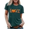 thumbnail image 2 of Fiudx Ofertas y Liquidaciones Camiseta Estampada a La Moda para Mujer, Blusa de Manga Corta, Tops Informales con Cuello Redondo, 2 of 5
