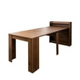 thumbnail image 4 of PORKISS Extendable Dining Table, Wooden Kitchen Table with Storage, Classical Dinner table, Modern Rectangle Dining Table for Kitchen, Dining Room, and Living Room, Walnut Color, 4 of 12
