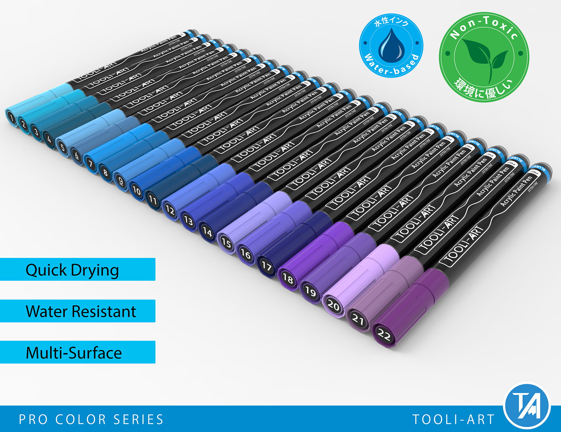Grabie Acrylic Paint Pens, Acrylic Paint Markers, 28 Colors, 0.7 mm, Extra Fine Tip Paint Markers, Premium Paint Pens for PAI
