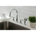 thumbnail image 4 of Kingston Brass  Kaiser Widespread Kitchen Faucet with Brass Sprayer Brushed Brass Brushed, 4 of 5