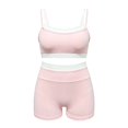 thumbnail image 2 of Workout Outfits for Women 2 Piece Sets High Waisted Shorts Set Seamless Crop Top and Booty Shorts Casual Athletic Yoga Set for Gym Running and Daily Wear, 2 of 6