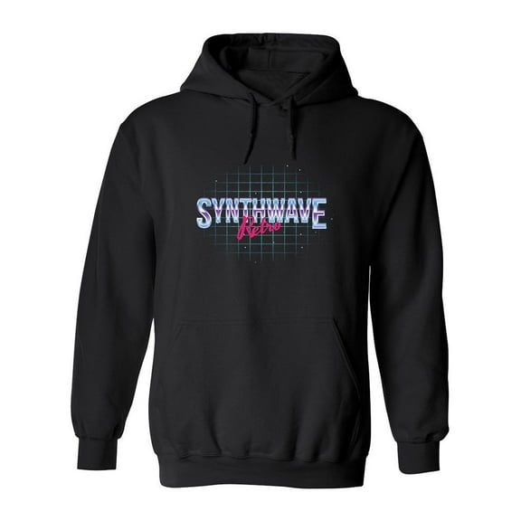 Synthwave Retro. Hoodie Men -Image by Shutterstock, Male Large