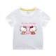 thumbnail image 4 of Camiseta de manga corta de algodón para niños de Hello Kitty, camisa de fondo para niños y niñas, ropa superior blanca de media manga de verano para bebés, 4 of 5
