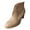 Khaki, variant on Women's Ankle Boots V Cut Out Slip On Pointed Toe Chunky Stacked Heel Booties for Ladies