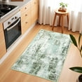 thumbnail image 2 of Macgace 2'x3' Small Modern Abstract Rugs, Faux Wool Washable Throw Rug for Kitchen Entryway Indoor Entrance, Soft Floor Covering Carpet Door Rug Minimalist Interiors, Green, 2 of 7