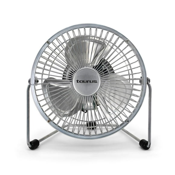 Ventilador de escritorio Taurus Neptune 6 pulgadas metálico plateado
