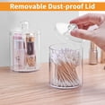 thumbnail image 4 of TSV Qtip Dispenser Apothecary Jars, Clear Acrylic Container with Lids for Cotton Ball & Swab Storage, 4 of 7