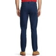 thumbnail image 2 of IZOD Men's Saltwater Stretch Flat Front Slim Fit Chino Pant, Cadet Navy, 30W, 32L, 2 of 3