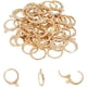 thumbnail image 1 of 50 piezas de pendientes de aro de acero inoxidable con cierre de palanca y aros dorados., 1 of 9