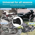 thumbnail image 5 of Cubierta para motocicleta, cubierta completa impermeable, protección UV, a prueba de desgarros, para todo tipo de clima, cubierta antipolvo para lluvia y nieve con almacenamiento con orifici, 5 of 5