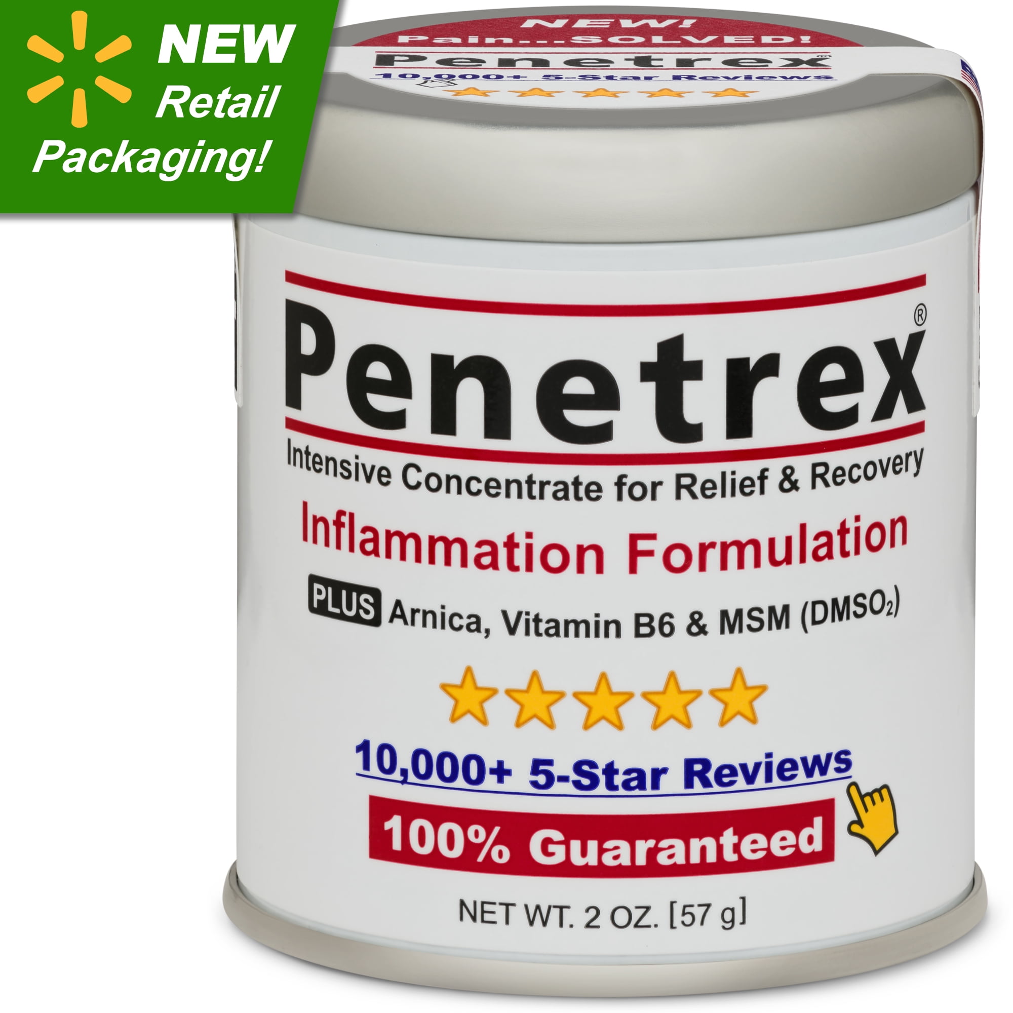 Penetrex Pain Relief Cream [2 Oz] Patented Breakthrough for Arthritis Back Pain Tennis Elbow Fibromyalgia Sciatica Plantar Fasciitis Carpal Tunnel