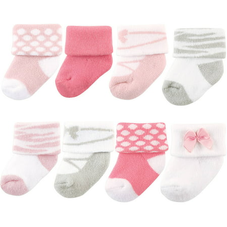 Luvable Friends Newborn Baby Girls Socks 8-Pack - Walmart.com
