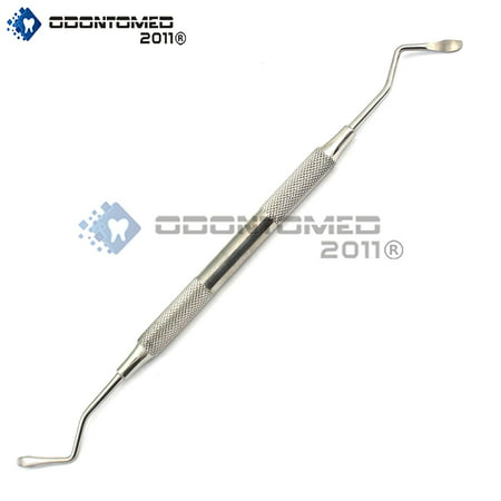 OdontoMed2011® BONE SCRAPER CURVED BLADES DENTAL IMPLANT DOUBLE ENDED HOLLOW HANDLE INSTRUMENTS