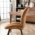 thumbnail image 3 of YOUNIKE Set of 2 Dining Chairs, Classic Design, Armless Side Chairs, High Back Kitchen Chairs, Soft Cushion, Caramel, 3 of 13